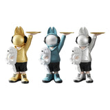 Maxbell Statue Storage Tray Figurine Sculpture Decor for Home TV Cabinet Restaurant Golden