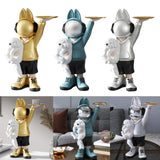 Maxbell Statue Storage Tray Figurine Sculpture Decor for Home TV Cabinet Restaurant Golden