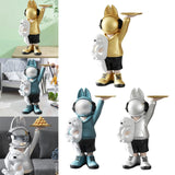 Maxbell Statue Storage Tray Figurine Sculpture Decor for Home TV Cabinet Restaurant Golden