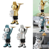 Maxbell Statue Storage Tray Figurine Sculpture Decor for Home TV Cabinet Restaurant Golden