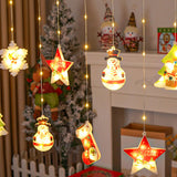Maxbell Christmas String Lights Fairy Curtain Lights Waterproof for New Year Outdoor Warm White