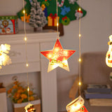 Maxbell Christmas String Lights Fairy Curtain Lights Waterproof for New Year Outdoor Warm White