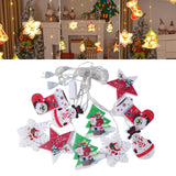 Maxbell Christmas String Lights Fairy Curtain Lights Waterproof for New Year Outdoor Warm White