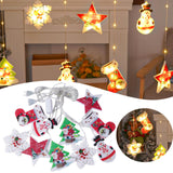 Maxbell Christmas String Lights Fairy Curtain Lights Waterproof for New Year Outdoor Warm White