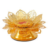 Maxbell Candle Holder Decorative Gold Lotus Flower Candlestick for Desktop Wedding