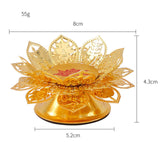 Maxbell Candle Holder Decorative Gold Lotus Flower Candlestick for Desktop Wedding