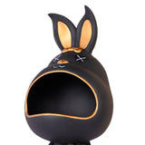 Maxbell Rabbit Figurine Organizer Candy Trinket Storage Box Tray Home Decoration Black