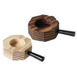 Maxbell Wood Tea Light Candle Holder Pillar Candle Stand Dinner Table Home Decor Brown