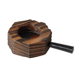 Maxbell Wood Tea Light Candle Holder Pillar Candle Stand Dinner Table Home Decor Brown