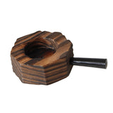 Maxbell Wood Tea Light Candle Holder Pillar Candle Stand Dinner Table Home Decor Brown