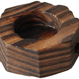 Maxbell Wood Tea Light Candle Holder Pillar Candle Stand Dinner Table Home Decor Brown