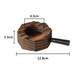 Maxbell Wood Tea Light Candle Holder Pillar Candle Stand Dinner Table Home Decor Brown