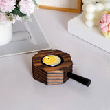 Maxbell Wood Tea Light Candle Holder Pillar Candle Stand Dinner Table Home Decor Brown