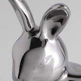 Maxbell Ceramic Rabbit Ornament Wine Rack Bunny Sculpture for Wine Cabinet Decor StyleA
