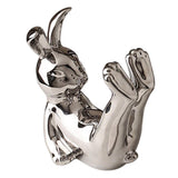 Maxbell Ceramic Rabbit Ornament Wine Rack Bunny Sculpture for Wine Cabinet Decor StyleC