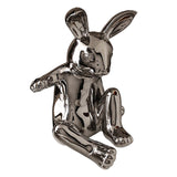 Maxbell Ceramic Rabbit Ornament Wine Rack Bunny Sculpture for Wine Cabinet Decor StyleD