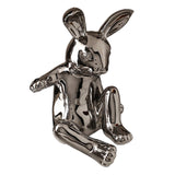 Maxbell Ceramic Rabbit Ornament Wine Rack Bunny Sculpture for Wine Cabinet Decor StyleD