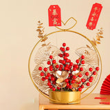 Maxbell Flower Basket Ornament Decoration Festival Harvest for Living Room StyleA