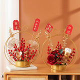 Maxbell Flower Basket Ornament Decoration Festival Harvest for Living Room StyleA