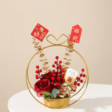 Maxbell Flower Basket Ornament Decoration Festival Harvest for Living Room Style B