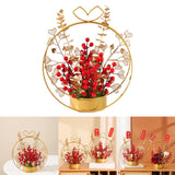 Maxbell Flower Basket Ornament Decoration Festival Harvest for Living Room StyleD