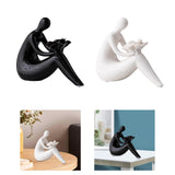 Maxbell Abstract Lady Statue Art Crafts for Desktop Bookshelf Housewarming Gift Black