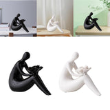 Maxbell Abstract Lady Statue Art Crafts for Desktop Bookshelf Housewarming Gift Black