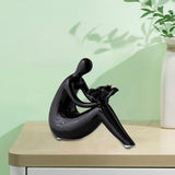 Maxbell Abstract Lady Statue Art Crafts for Desktop Bookshelf Housewarming Gift Black