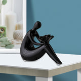 Maxbell Abstract Lady Statue Art Crafts for Desktop Bookshelf Housewarming Gift Black
