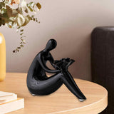 Maxbell Abstract Lady Statue Art Crafts for Desktop Bookshelf Housewarming Gift Black