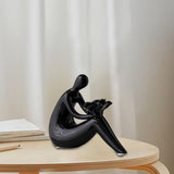 Maxbell Abstract Lady Statue Art Crafts for Desktop Bookshelf Housewarming Gift Black