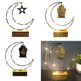 Maxbell Rustic Eid Ramadan Mubarak Decorations LED Lights for Indoor Outdoor Islamic Black