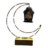 Maxbell Rustic Eid Ramadan Mubarak Decorations LED Lights for Indoor Outdoor Islamic Black