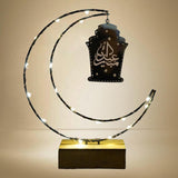 Maxbell Rustic Eid Ramadan Mubarak Decorations LED Lights for Indoor Outdoor Islamic Black