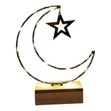 Maxbell Rustic Eid Ramadan Mubarak Decorations LED Lights for Indoor Outdoor Islamic Black Star