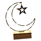 Maxbell Rustic Eid Ramadan Mubarak Decorations LED Lights for Indoor Outdoor Islamic Black Star