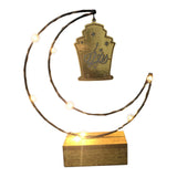 Maxbell Rustic Eid Ramadan Mubarak Decorations LED Lights for Indoor Outdoor Islamic Gold