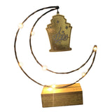 Maxbell Rustic Eid Ramadan Mubarak Decorations LED Lights for Indoor Outdoor Islamic Gold