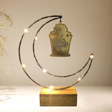 Maxbell Rustic Eid Ramadan Mubarak Decorations LED Lights for Indoor Outdoor Islamic Gold