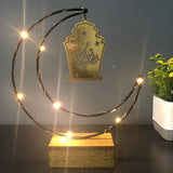 Maxbell Rustic Eid Ramadan Mubarak Decorations LED Lights for Indoor Outdoor Islamic Gold