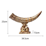 Maxbell Creative Simulation Elephant Art Decoration Birthday Gift for Table Sculpture A