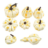 Maxbell 8Pcs Artificial Pumpkin Decoration for Thanksgiving Farmhouse Decoration