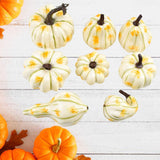 Maxbell 8Pcs Artificial Pumpkin Decoration for Thanksgiving Farmhouse Decoration