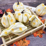 Maxbell 8Pcs Artificial Pumpkin Decoration for Thanksgiving Farmhouse Decoration