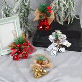 Maxbell Bells Bow Ornament Novelty Craft Christmas Decorations for Holiday Party 3 of Gold