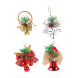 Maxbell Bells Bow Ornament Novelty Craft Christmas Decorations for Holiday Party 3 of Gold