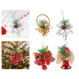 Maxbell Bells Bow Ornament Novelty Craft Christmas Decorations for Holiday Party 3 of Gold