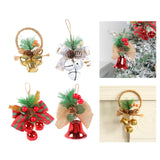 Maxbell Bells Bow Ornament Novelty Craft Christmas Decorations for Holiday Party 3 of Gold