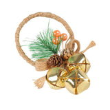 Maxbell Bells Bow Ornament Novelty Craft Christmas Decorations for Holiday Party 3 of Gold