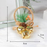 Maxbell Bells Bow Ornament Novelty Craft Christmas Decorations for Holiday Party 3 of Gold